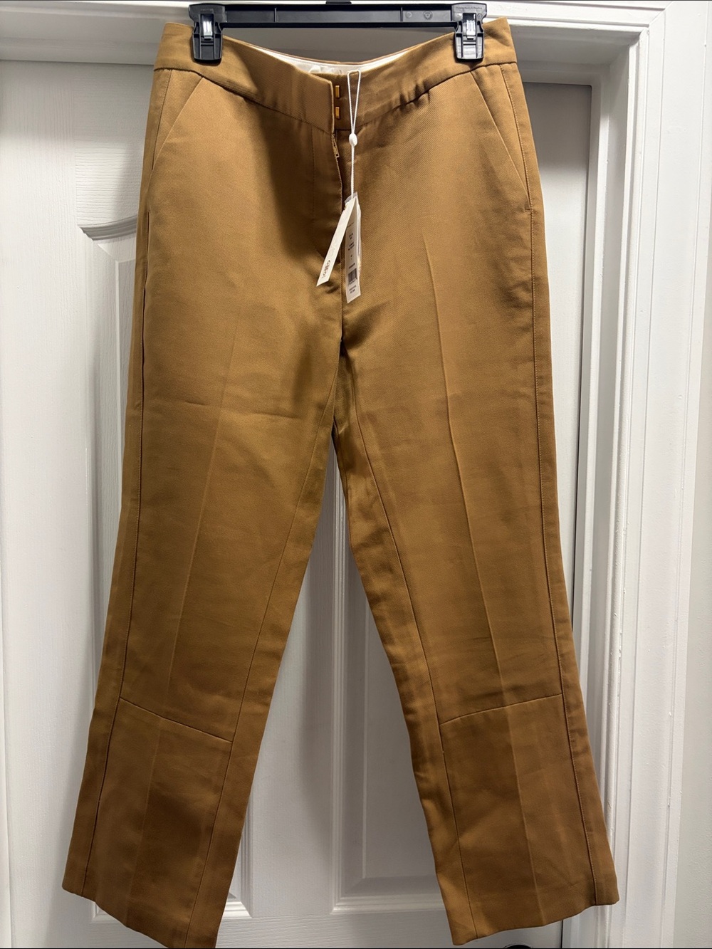 Tory Burch Women Tailored Dress Pants Pale Toffee